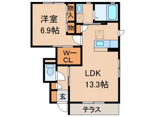 シャーメゾン藤並【1階】の間取り