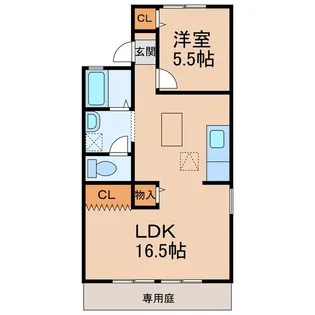 サンハウス【1階】の間取り