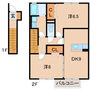 イヴェールアージュ【2階】の間取り