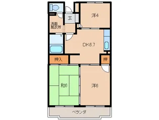 ヴィブレ大堀【2階】の間取り