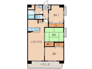 和泉ガーデンパレスⅡ【3階】の間取り