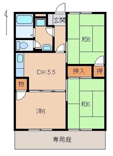 スカイセレーネ【1階】の間取り