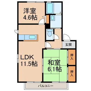 グリーンヒルズ丸山【2階】の間取り