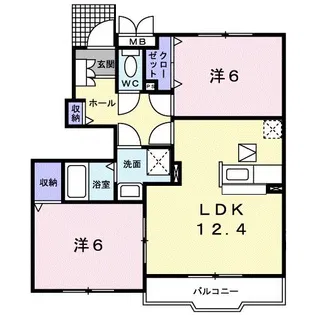 ガーデン ハウス 三石台 Ⅰ【1階】の間取り