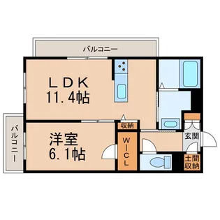 ベレオ寺町通り【3階】の間取り