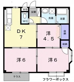 スズキパースィモン【1階】の間取り