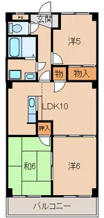 サンシャイン八幡前【1階】の間取り