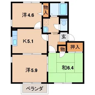 フォーレス加納【2階】の間取り