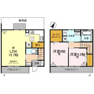 メゾネット岩橋Ⅱの間取り