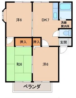 グリーンフル山本Ⅰ【2階】の間取り