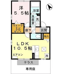 ウィルモア・ファーム B棟【1階】の間取り