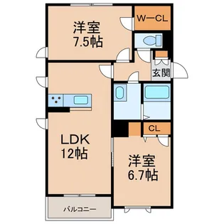プロヌーブ今福II【2階】の間取り