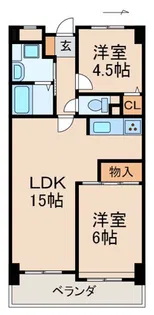 グランメール美園【6階】の間取り