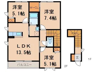MAST COURT秋葉【2階】の間取り
