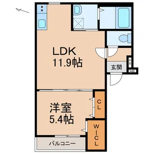 フジパレス吹屋町WEST【2階】の間取り