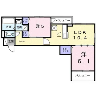 ヴァン・ヴェール【1階】の間取り