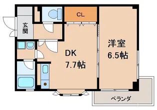 レスペート西庄Ⅲ【3階】の間取り