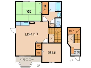 プランタンА【2階】の間取り