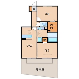 シンフォニーⅤ B棟【1階】の間取り