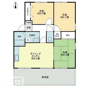 Fo.トロワ木太A【0A101号室】の間取り