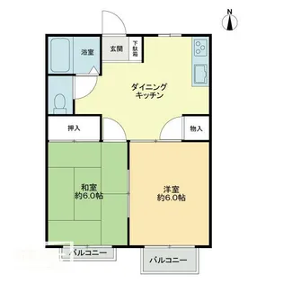 フォブール森B【0201号室】の間取り