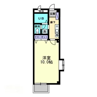 カレッジハイツ山地【0B101号室】の間取り