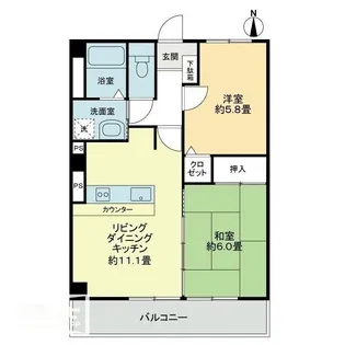 フォブールタウン成合C【0C302号室】の間取り