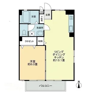 フォブールくさか【0101号室】の間取り