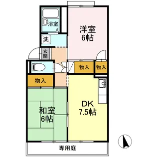 ファミールえんざ A棟【1階】の間取り