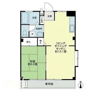 フォブール円座Ⅱ【0101号室】の間取り
