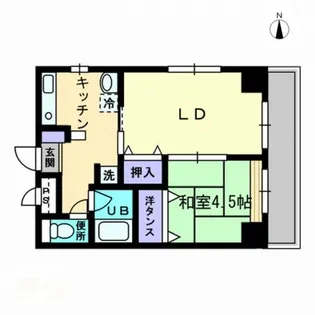 アルカディア西内町【0407号室】の間取り