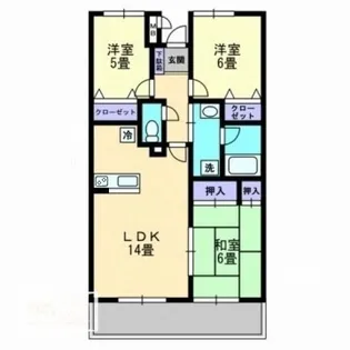 エトワール太田【0302号室】の間取り