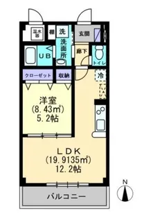 イクエーション スペース【0102号室】の間取り