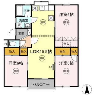 第3メールブルー【0103号室】の間取り