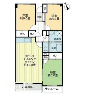 サンハイツ21【0402号室】の間取り
