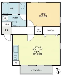 フォブール鶴見B【0B102号室】の間取り