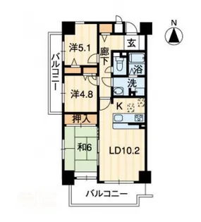 アルファステイツ木太Ⅱ【0801号室】の間取り