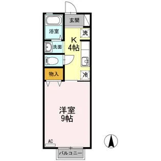 シャインポート屋島 F棟【0203号室】の間取り