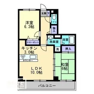 フィネス来夢【0103号室】の間取り