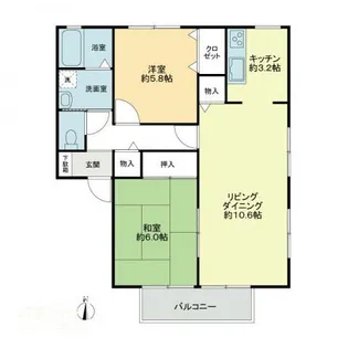 フォブールあじさいC【0C202号室】の間取り