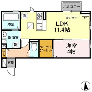 Nagomi【0103号室】の間取り