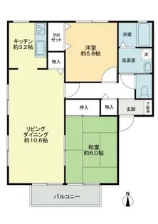 フォブールあじさいC【0C101号室】の間取り