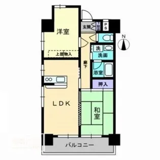 2LDKの間取り画像