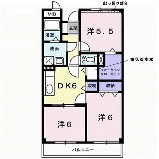マルベル宇多津【4階】の間取り