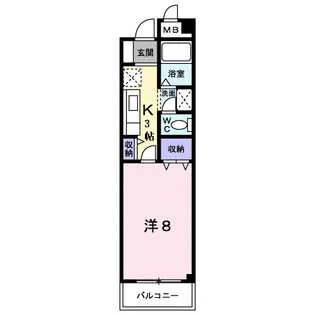 ラムール雅【1階】の間取り