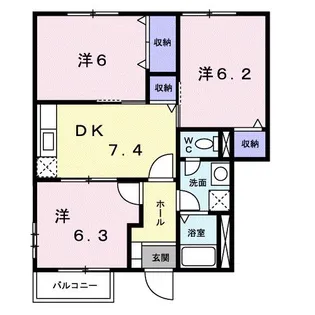 メゾン・ド・グラン A【1階】の間取り
