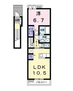 カーサ・エスベランサ【2階】の間取り