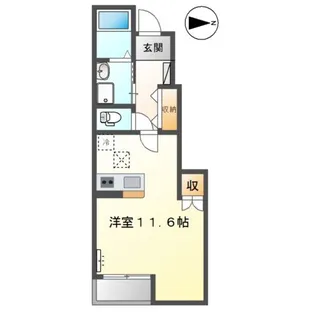 キャトルレーヴ【1階】の間取り