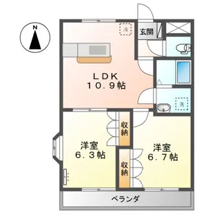 トーケン プロニティ【2階】の間取り