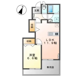 カーサ ボヌール【1階】の間取り